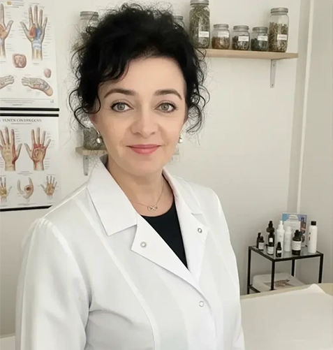 Ania Kaźmierczak – naturoterapeuta i fitoterapeuta w swoim gabinecie w Łodzi